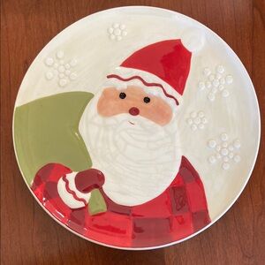 Vintage Hallmark Santa plate 10 1/2”